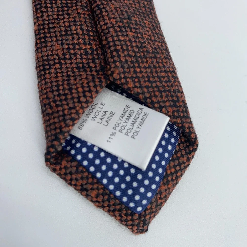 Eton Tie Mens One Size Multi Patterned Wool Classic Fit Professional Necktie NWT